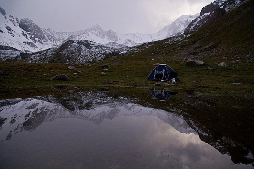 Stanovačka v Kirgizsku, cca. 4000 m.n.m.