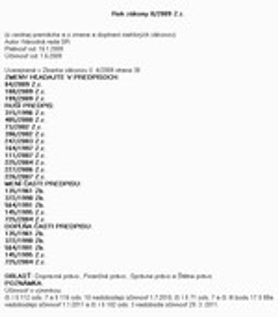 Texty zákonov pochádzajú zo systému JASPI