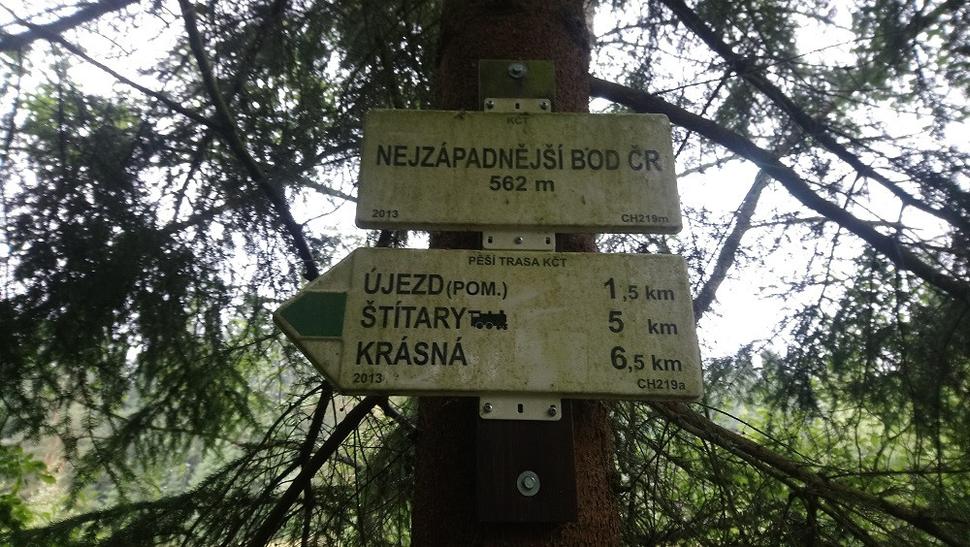 Najzápadnejší bod ČR