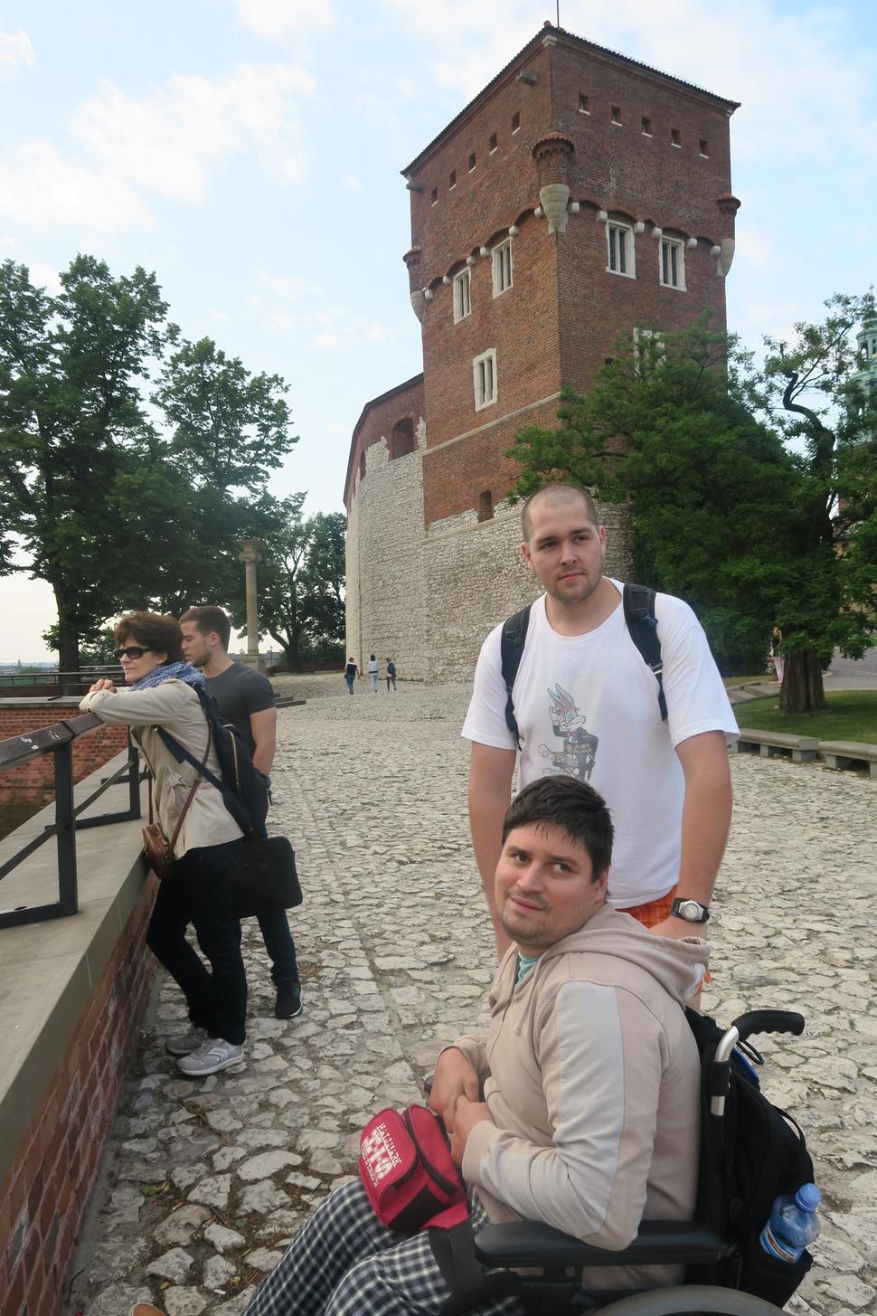 Na nádvorí hradu Wawel.