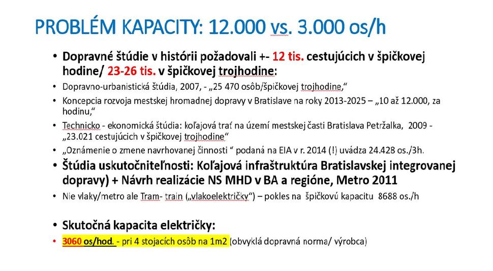 Problém kapacity električky
