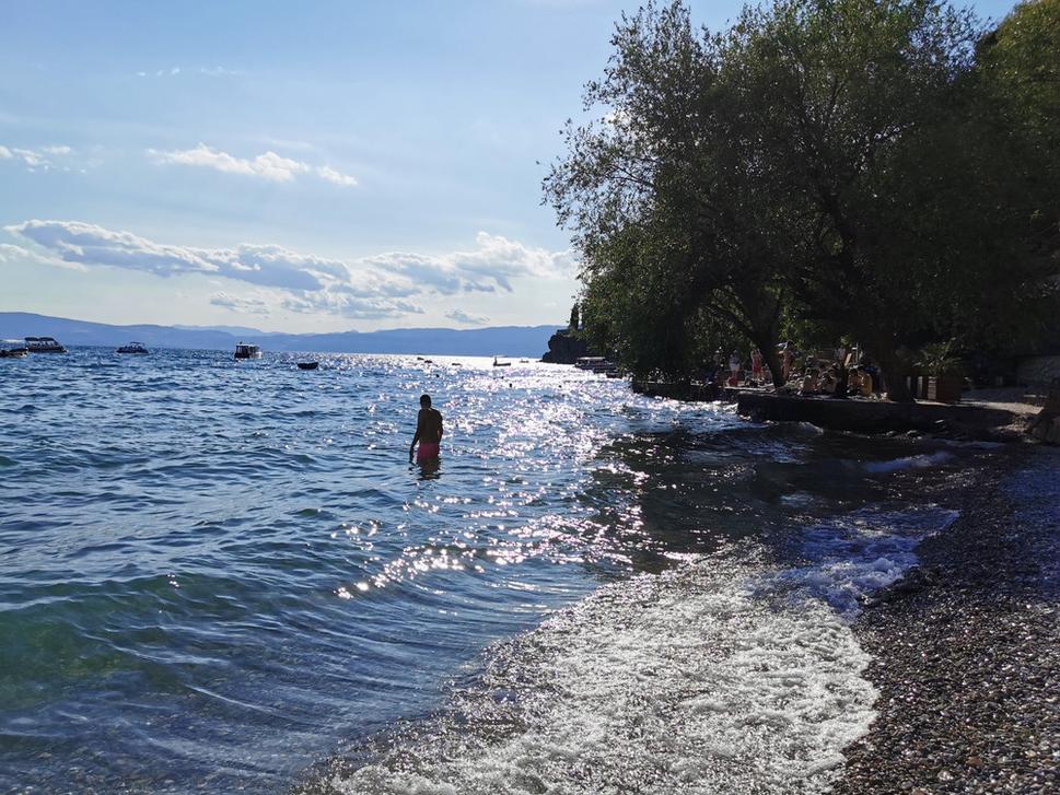 kúpanie v Ohride, Macedónsko