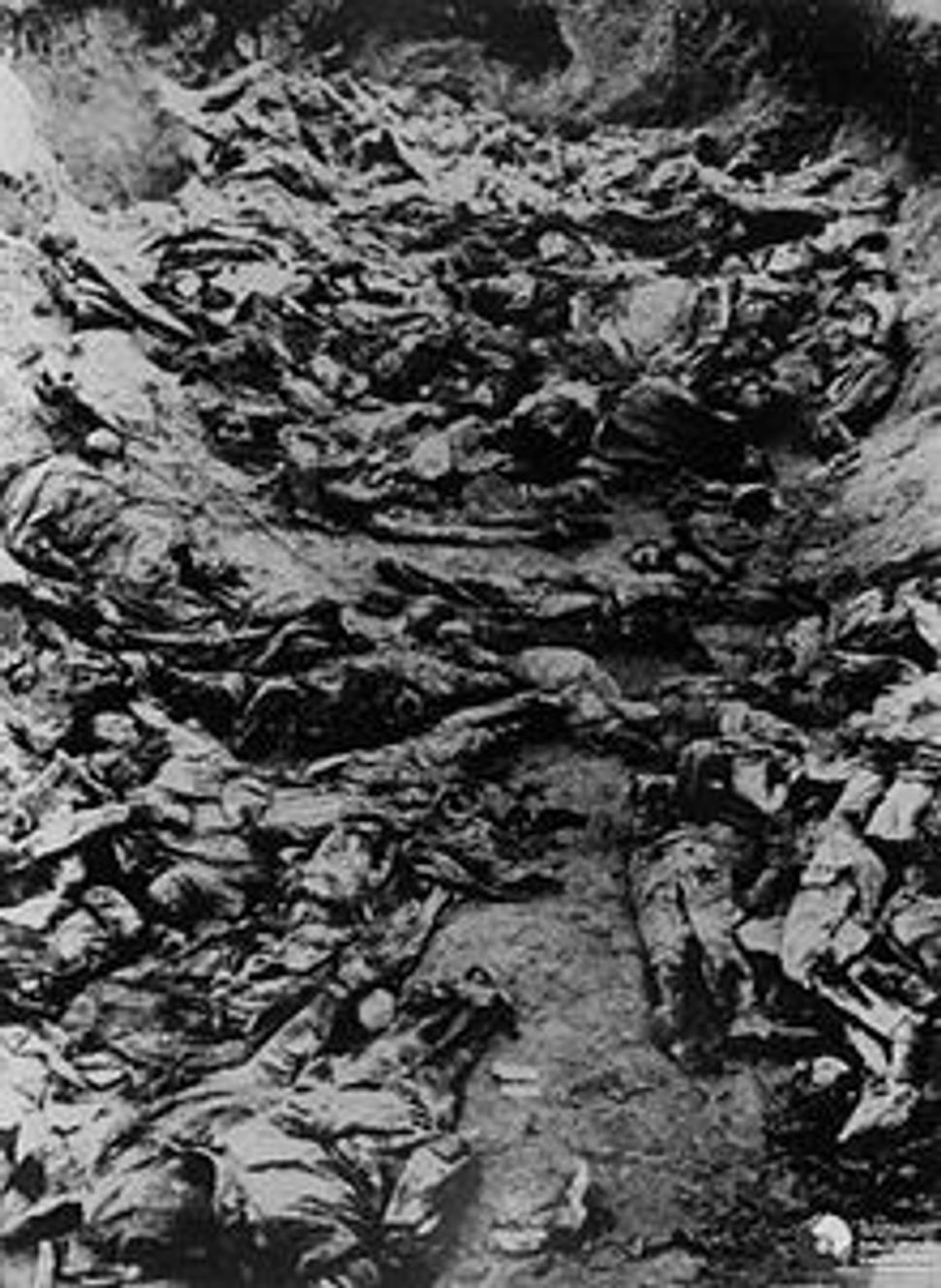 Katyňska zruda špiny - otvorený hrob príslušníkov Poľskej inteligencie popravených v r.1941 beštiálne katmi NKVD- politickej polície diktátora Stalina