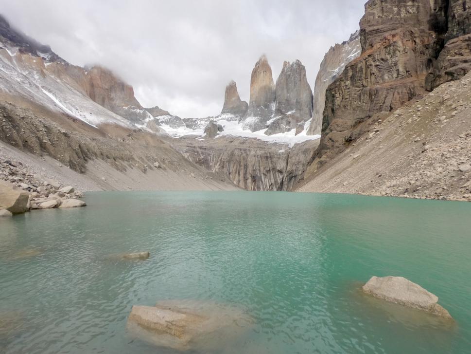 Base Torres, ďalšia z topiek Patagónie, Torres del Paine.