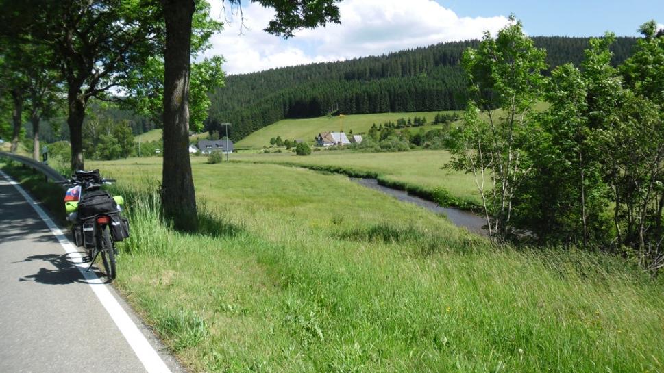 Takže teraz z kopca, popri Bregu, smer Donaueschingen.