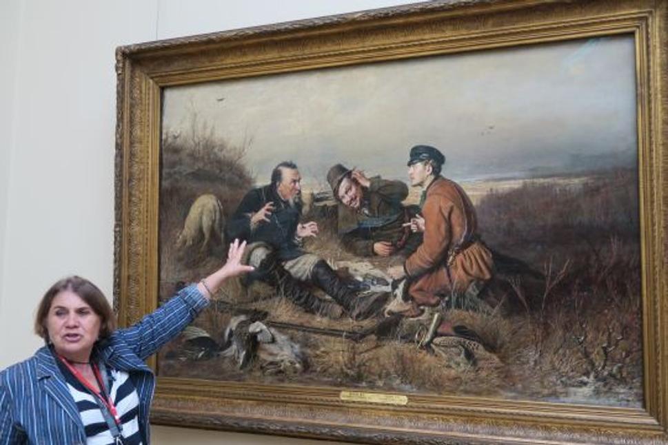 Sprievodkyňa Galina nám vyrozprávala k niektorým obrazom zaujímavé príbehy.