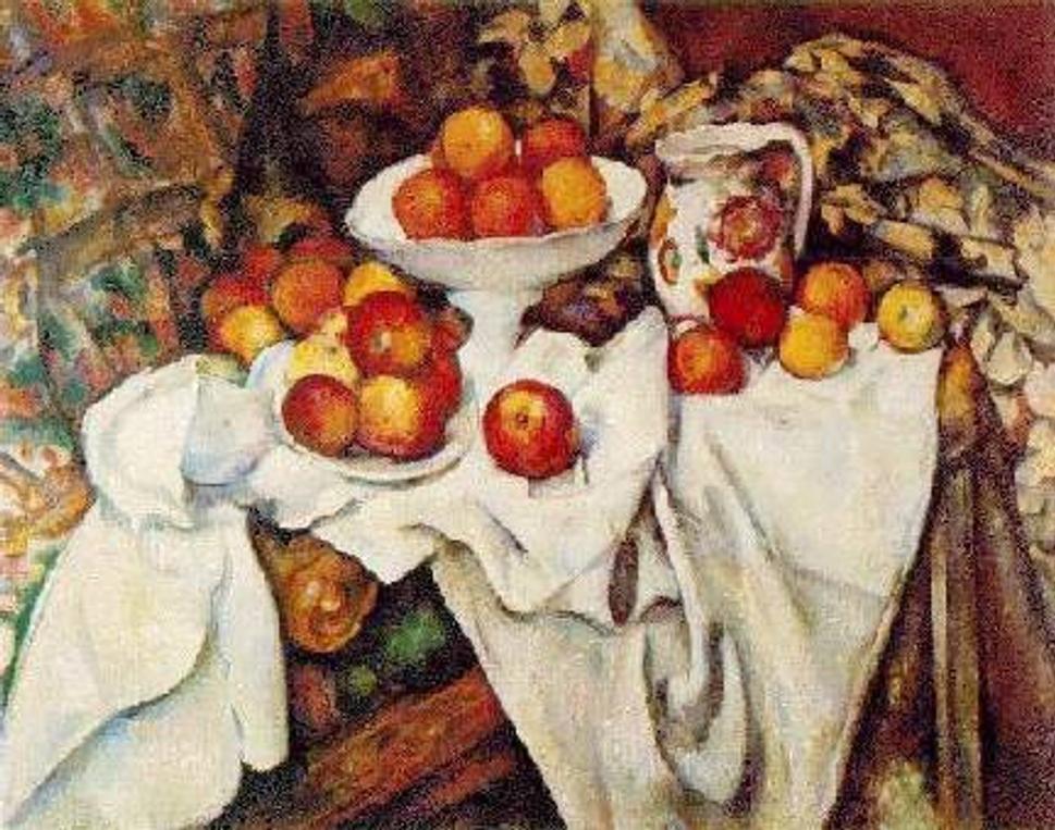 P. Cézanne- Zátišie s jablkami a pomarančami, 1905 olejomaľba