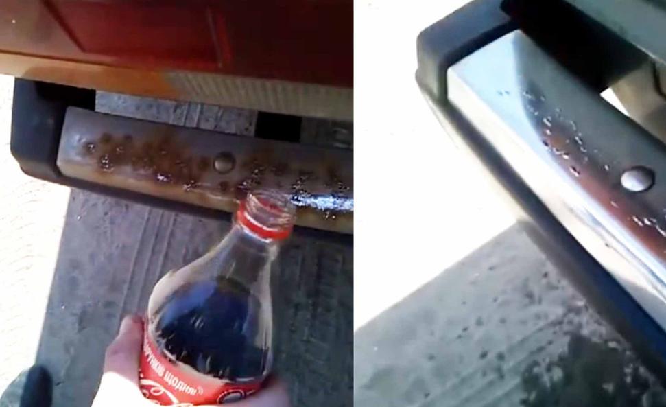 Coca-cola na odstránenie hrdze