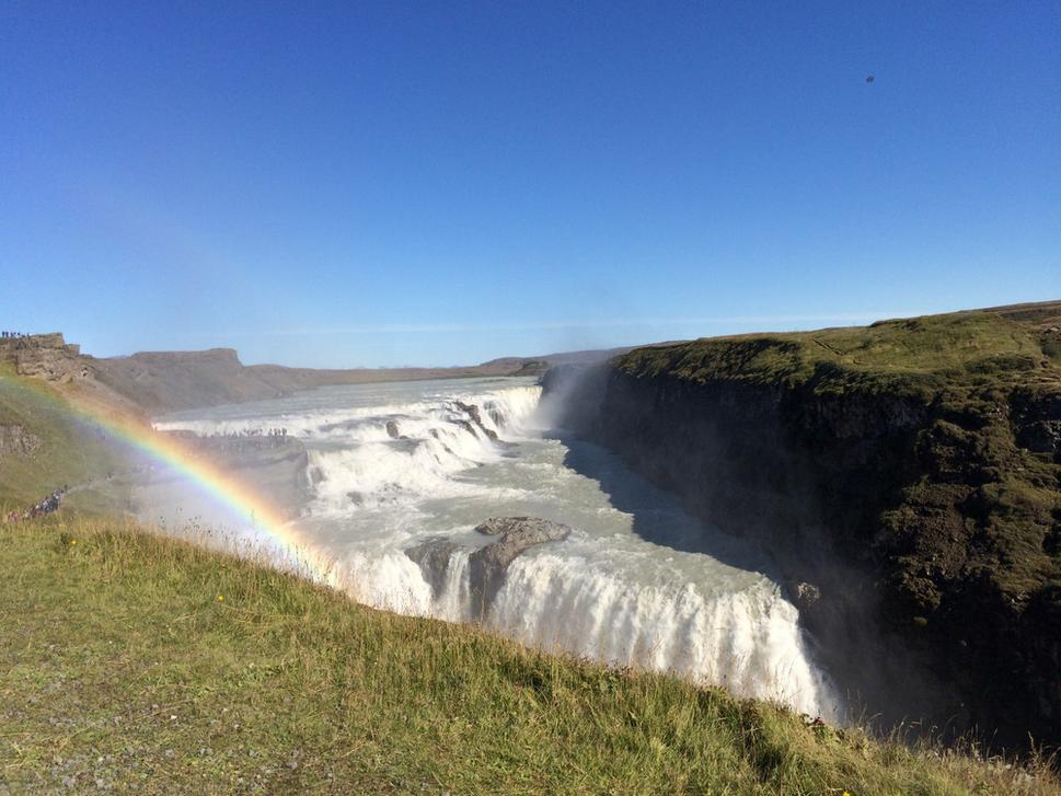 Zlatý okruh - vodopád Gullfoss