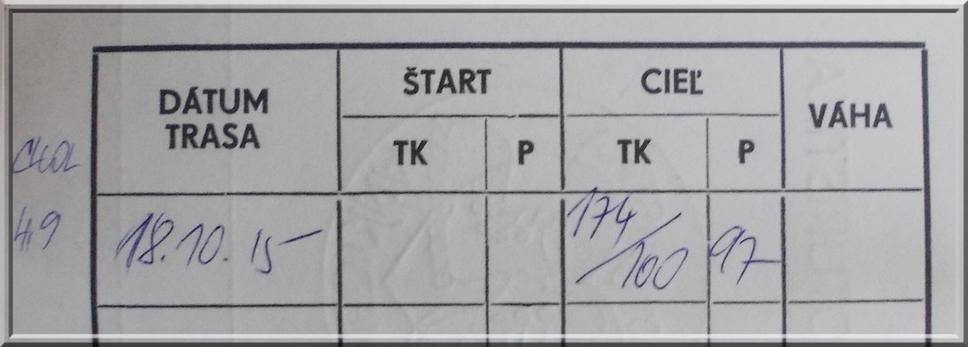 ...a tu je môj prvý záznam: cholesterol 4,9, tlak krvi 174/100, pulz 97