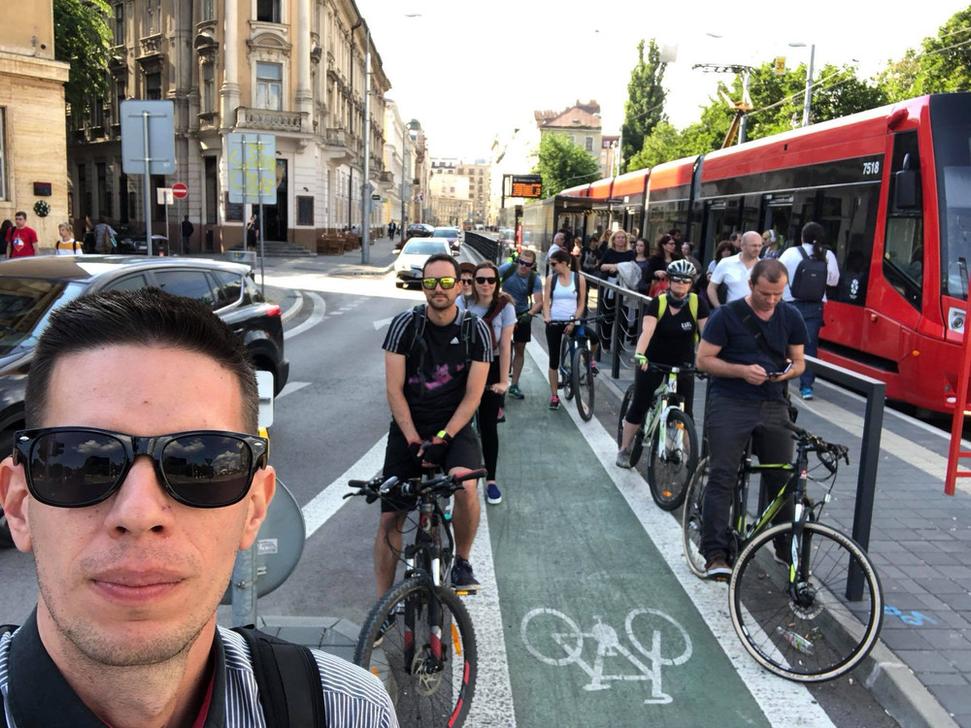 Bratislavskí cyklisti na ceste do práce
