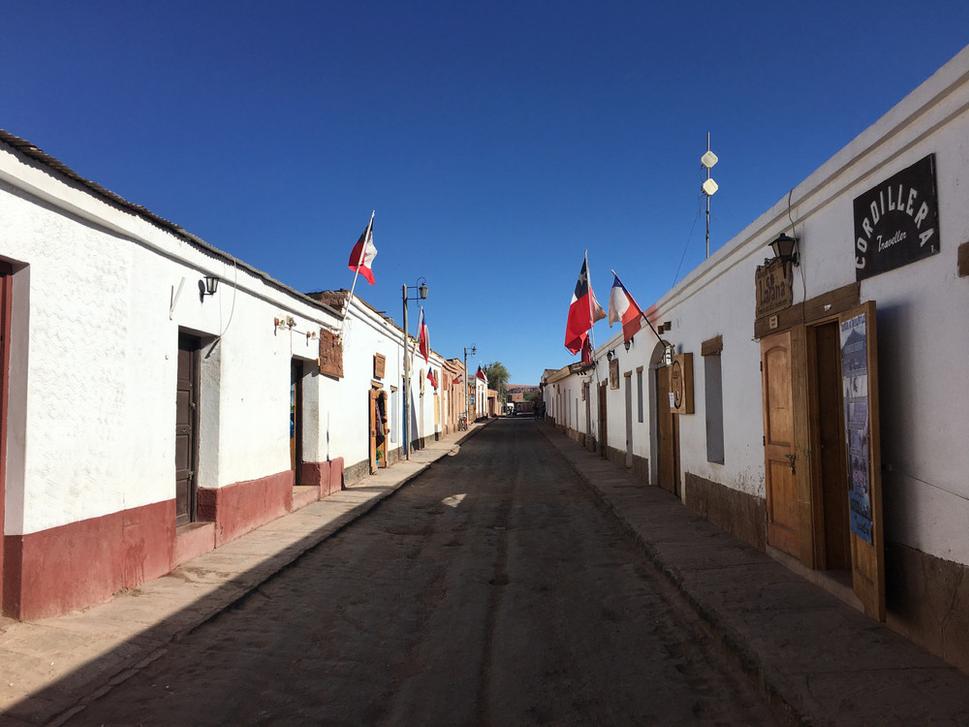 Ulice mestečka San Pedro de Atacama