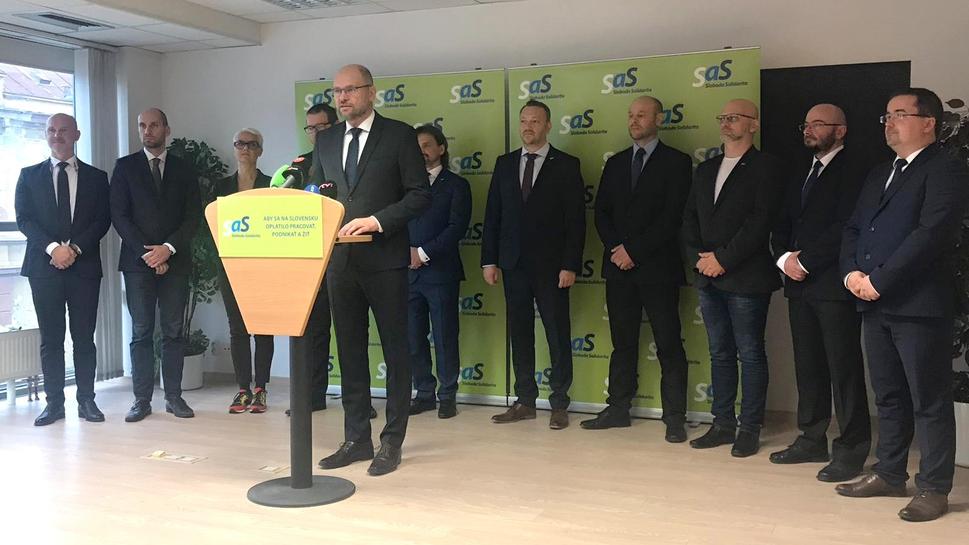 ohlásenie kandidatúry za SAS