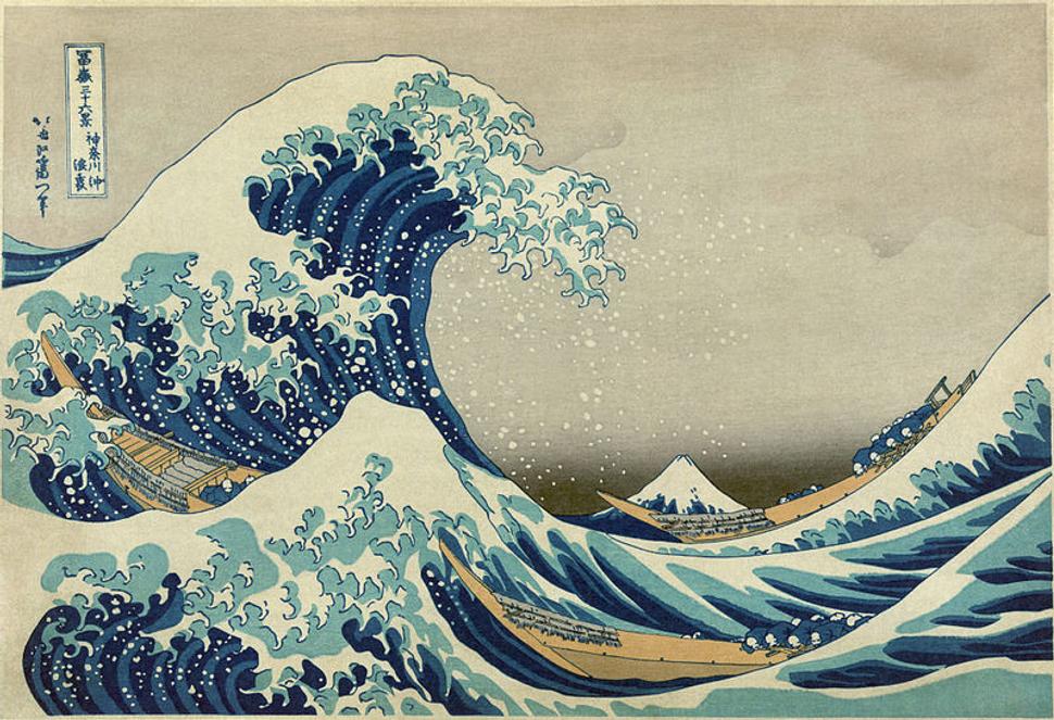 Veľká vlna pri pobreží Kanagawy (zdroj: https://en.wikipedia.org/wiki/Hokusai)