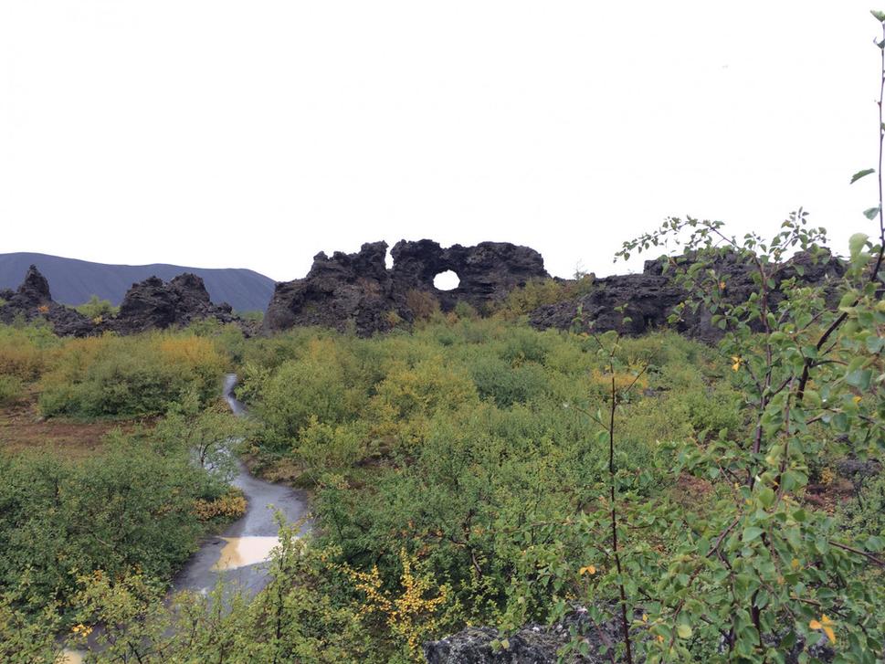 Lávové útvary Dimmuborgir (Mývatn)