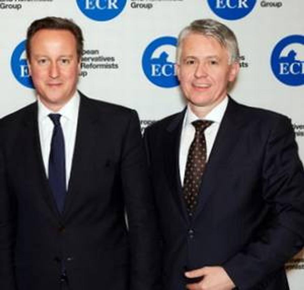 S britským premiérom Davidom Cameronom na summite AECR v Bruseli