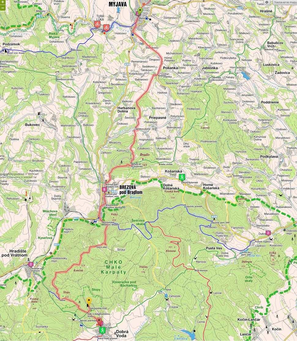 Trasa Myjava - Dobrá voda