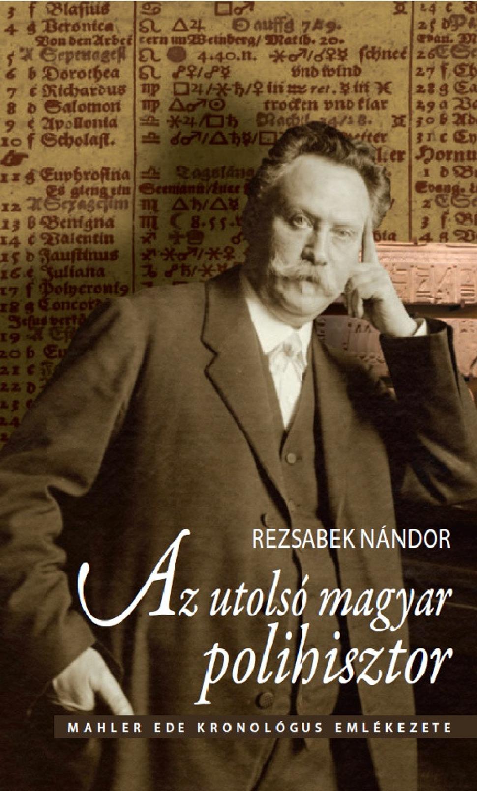 Obálka knihy o cíferskom rodákovi Eduardovi Mahlerovi (autor: Nándor Rezsabek)