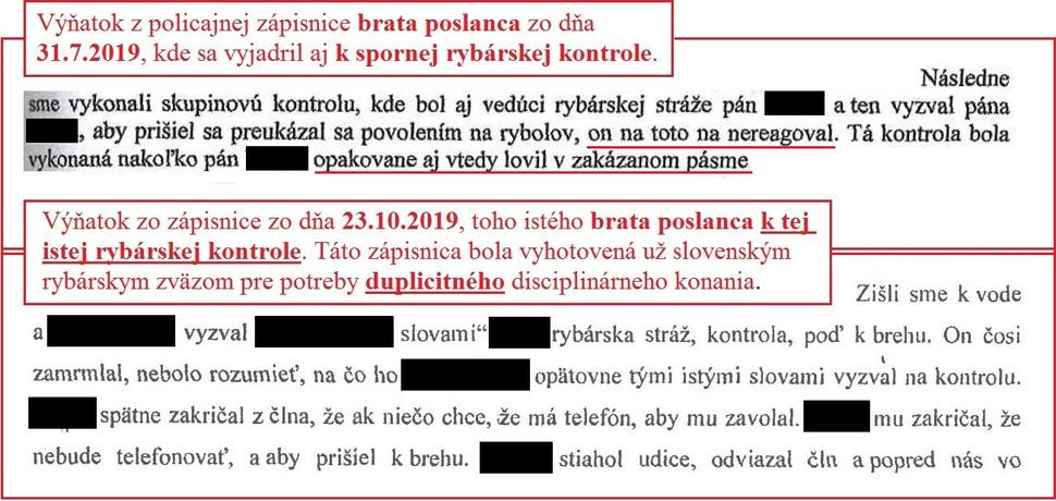 Rozpor v dvoch výpovediach toho istého človeka o tej istej veci.