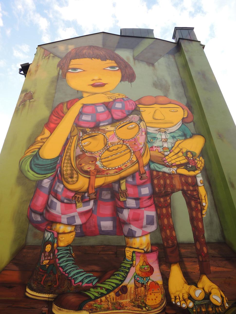 Skvelý streetart neďaleko múzea moderného umenia