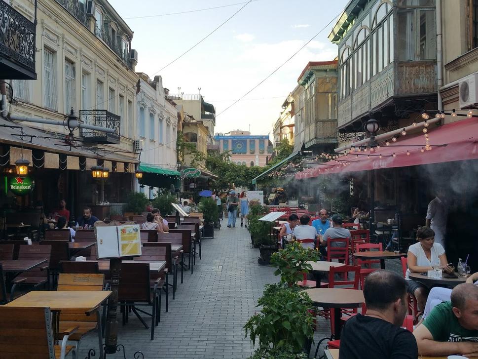 turistické uličky starého Tbilisi