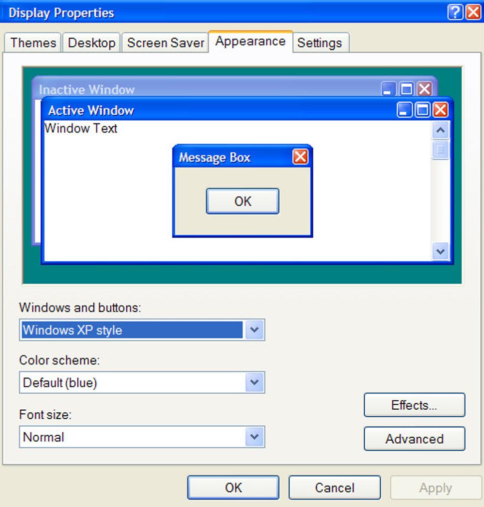 display properties