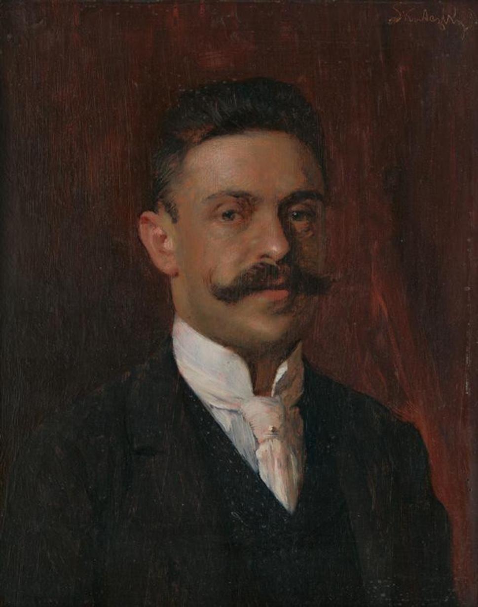 • Dominik Skutecký. Autoportrét (olejomaľba, 1895 - 1900). •