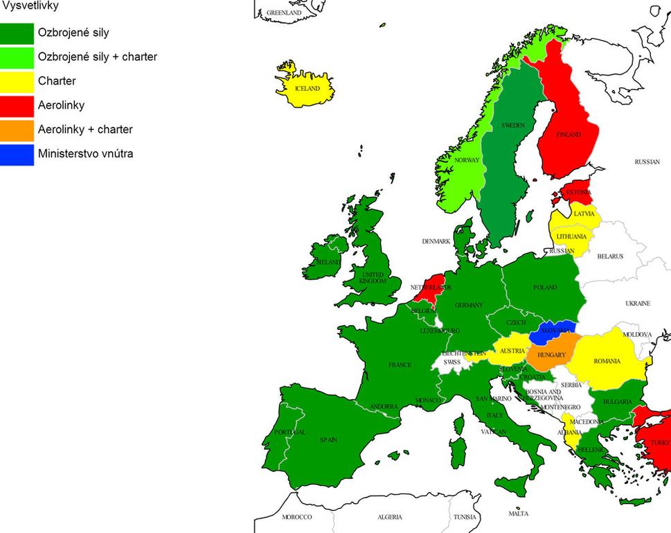 Spôsob zabezpečenia prepravy ústavných činiteľov v členských krajinách EÚ a NATO