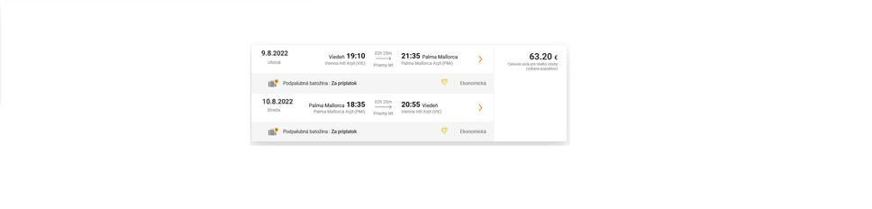 Akciová letenka na Malorku kupovaná v apríli roka 2022