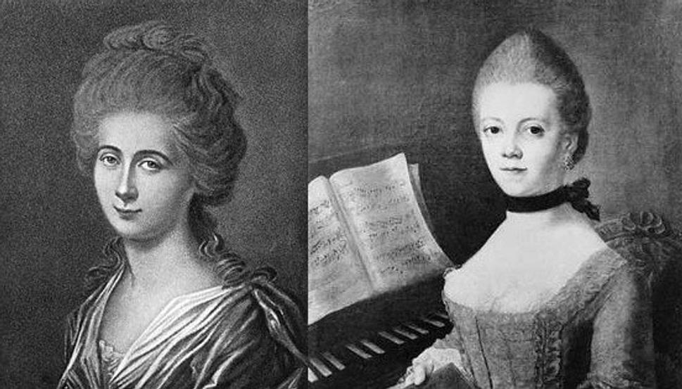 Charlotte Buffová (vľavo) a Maximiliane von La Roche (vpravo)