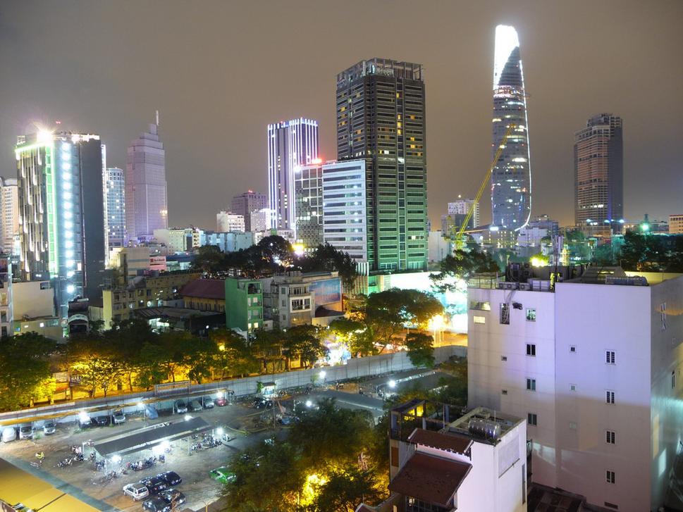 Pohľad na Saigon v noci