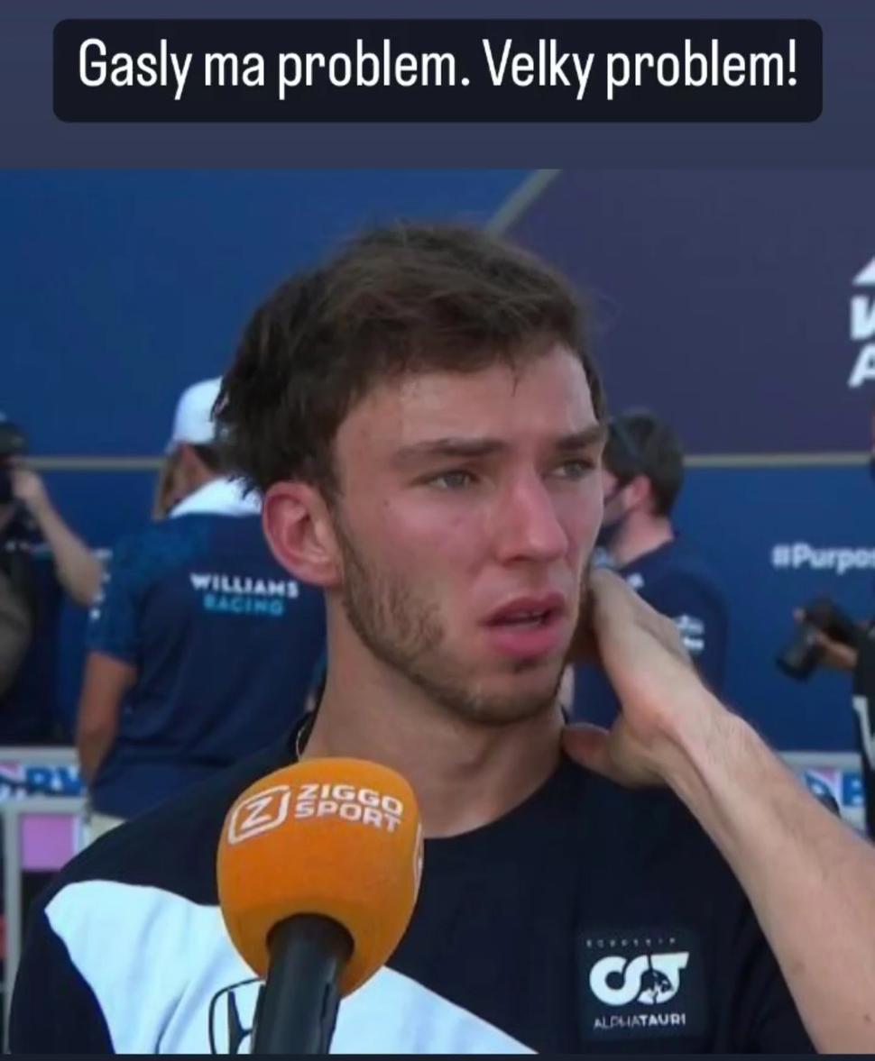Gasly je nespokojný...