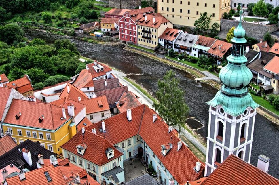 Pohľad na rieku zo zámockej veže
