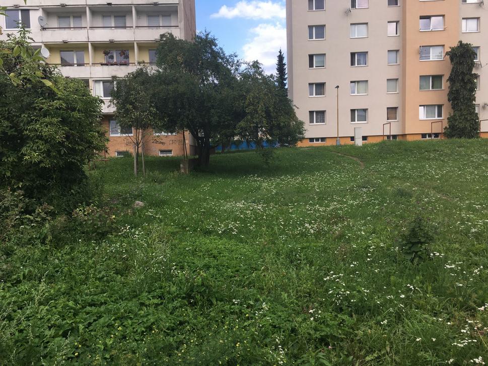 súčasná podoba vnútrobloku Štefánikova - Hviezdoslavova, resp. Kúpeľná