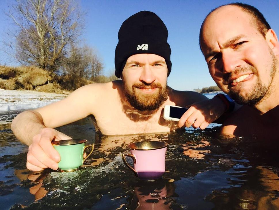 7. 1. Dunajská seansa s kryhami (teplota vody okolo 0 °C)