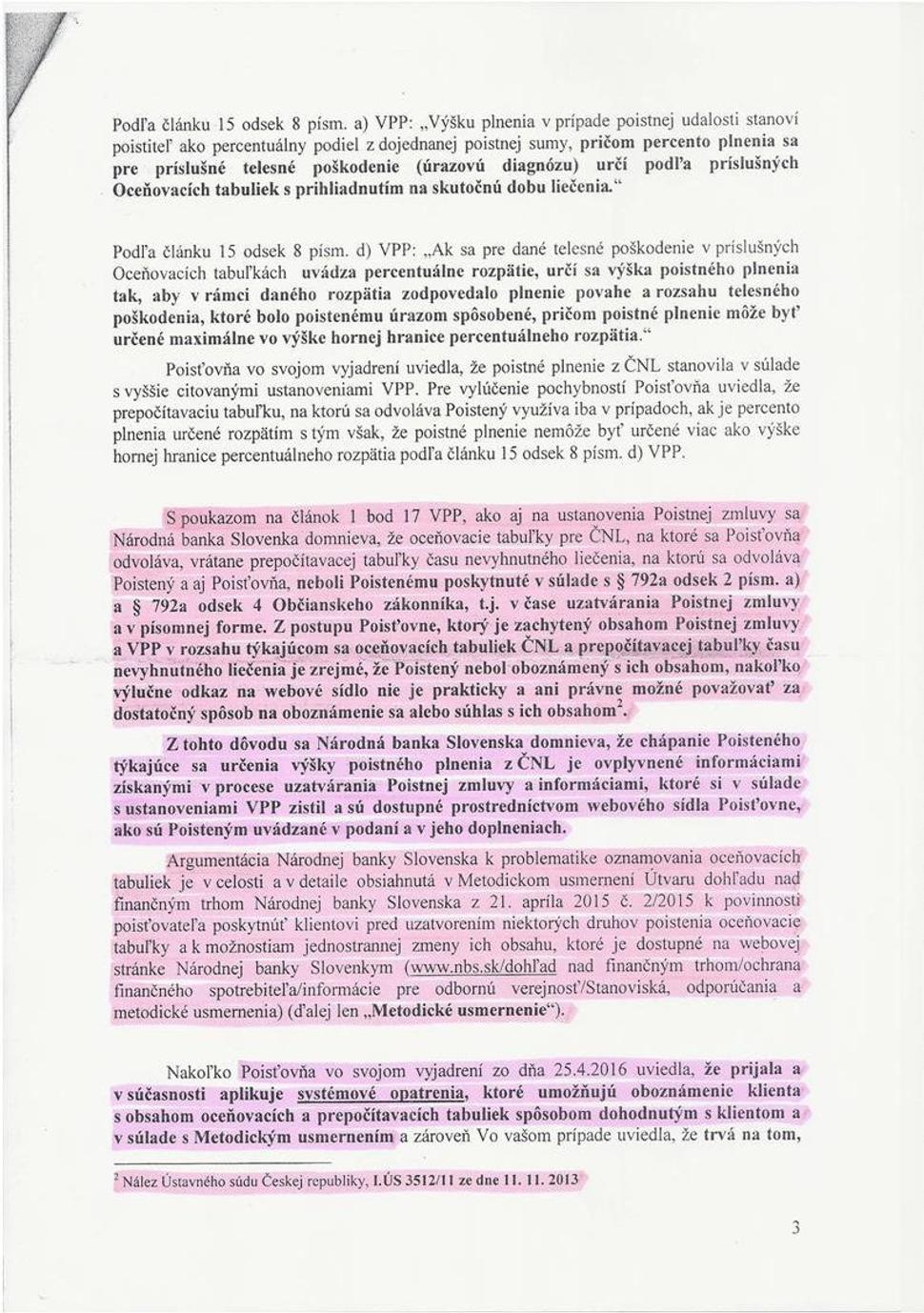 výsledok šetrenia Národnej banky Slovenska zo dňa 03.05.2016 - 3. strana