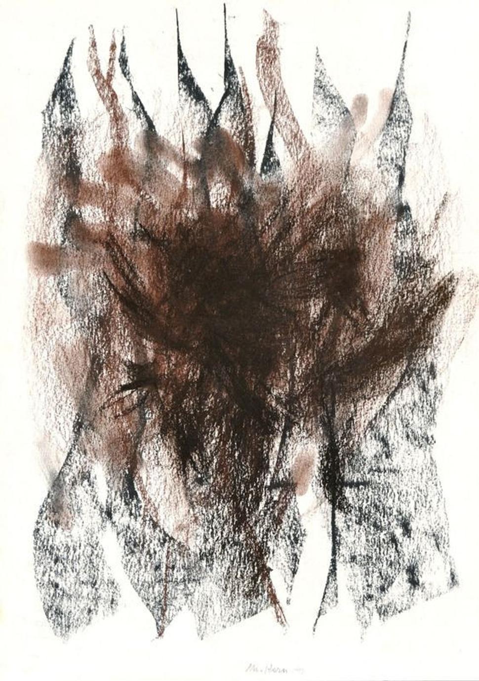 Michal Kern: Z cyklu Kresby z jaskyne (1993).