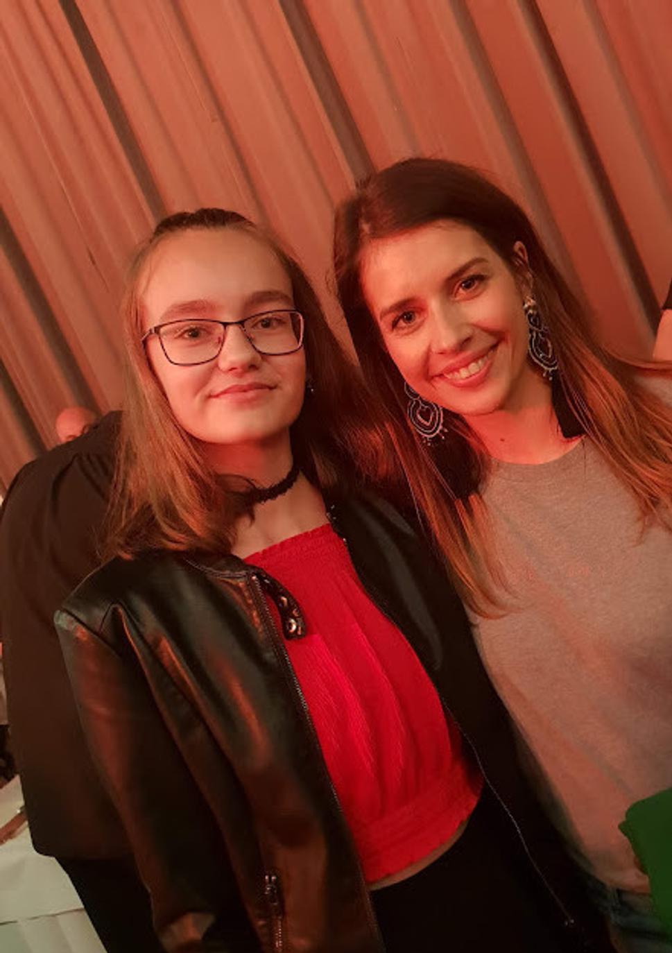 Sima Martausová s Liptáčkou Lenkou na Dobrom srdci.