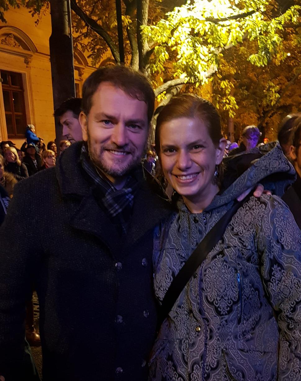 S Igorom Matovičom na Nám. SNP pri oslavách 30.výročia Nežnej revolúcie