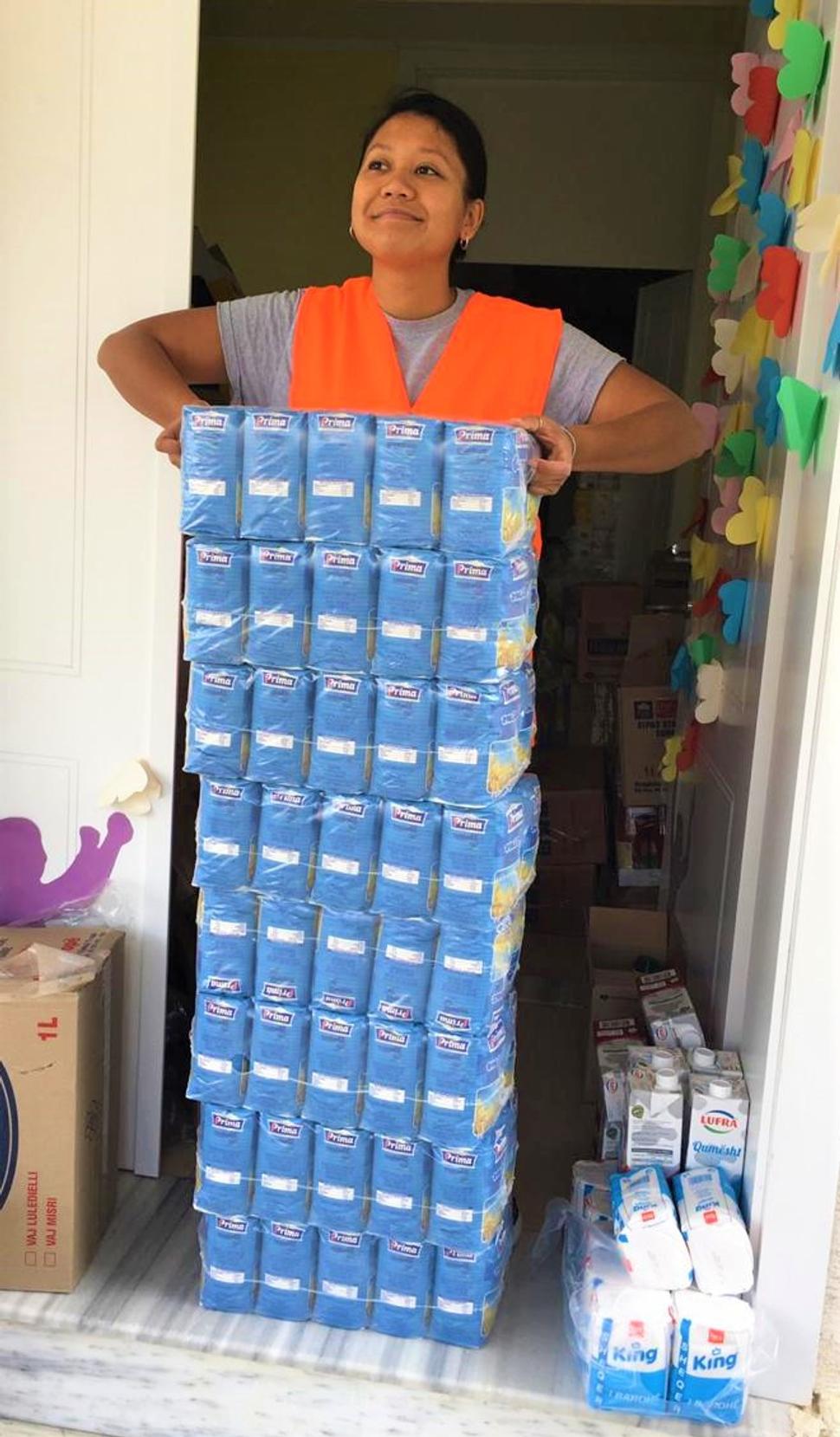 Laura Naw, volunteer in Albania. She supports the ADRA Albania office as a project assistant. During the pandemic, she helped to organize and supply food and hygienic parcels for people in need.
