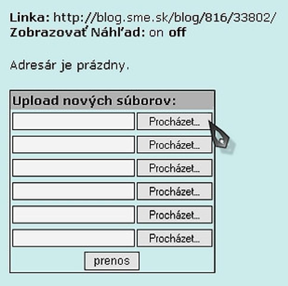 výber a vloženie fotografie