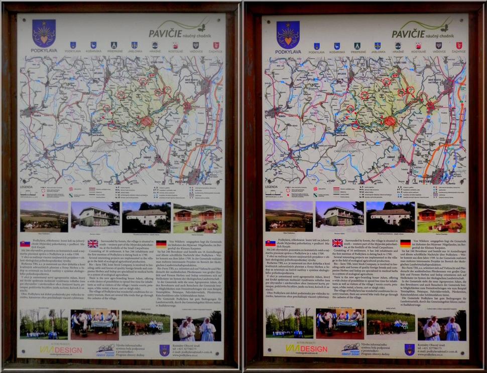 Zastávka náučného chodníka pred vstupom do lesa