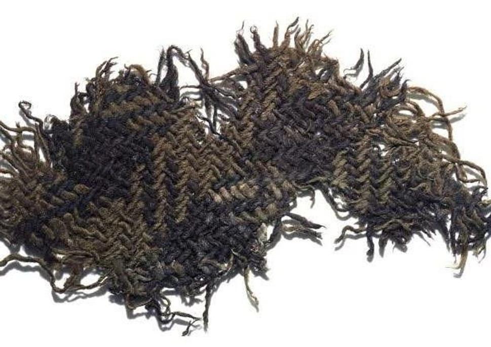 Falkirkský tartan vystavený v Škótskom národnom múzeu