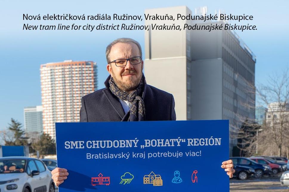 Nová električková radiála na Mlynských Nivách.