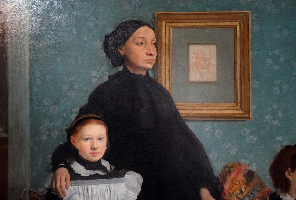 Edgar Degas: Rodina Bellelliovcov (1858 - 1867). Detail.