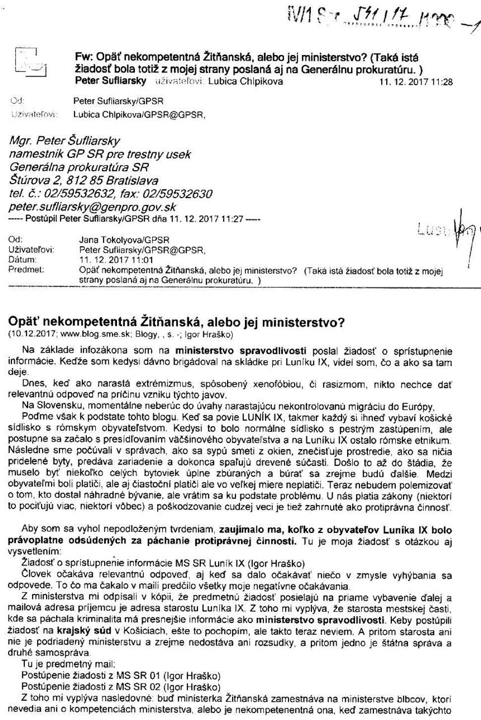 Postúpenie žiadosti z GP na MS SR 02