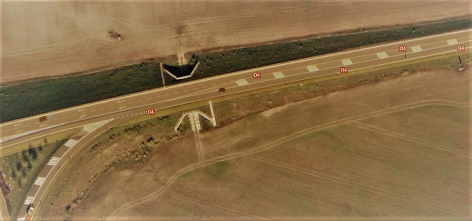 Výjazd z diaľnice D2 na Stupavu v smere z BA.