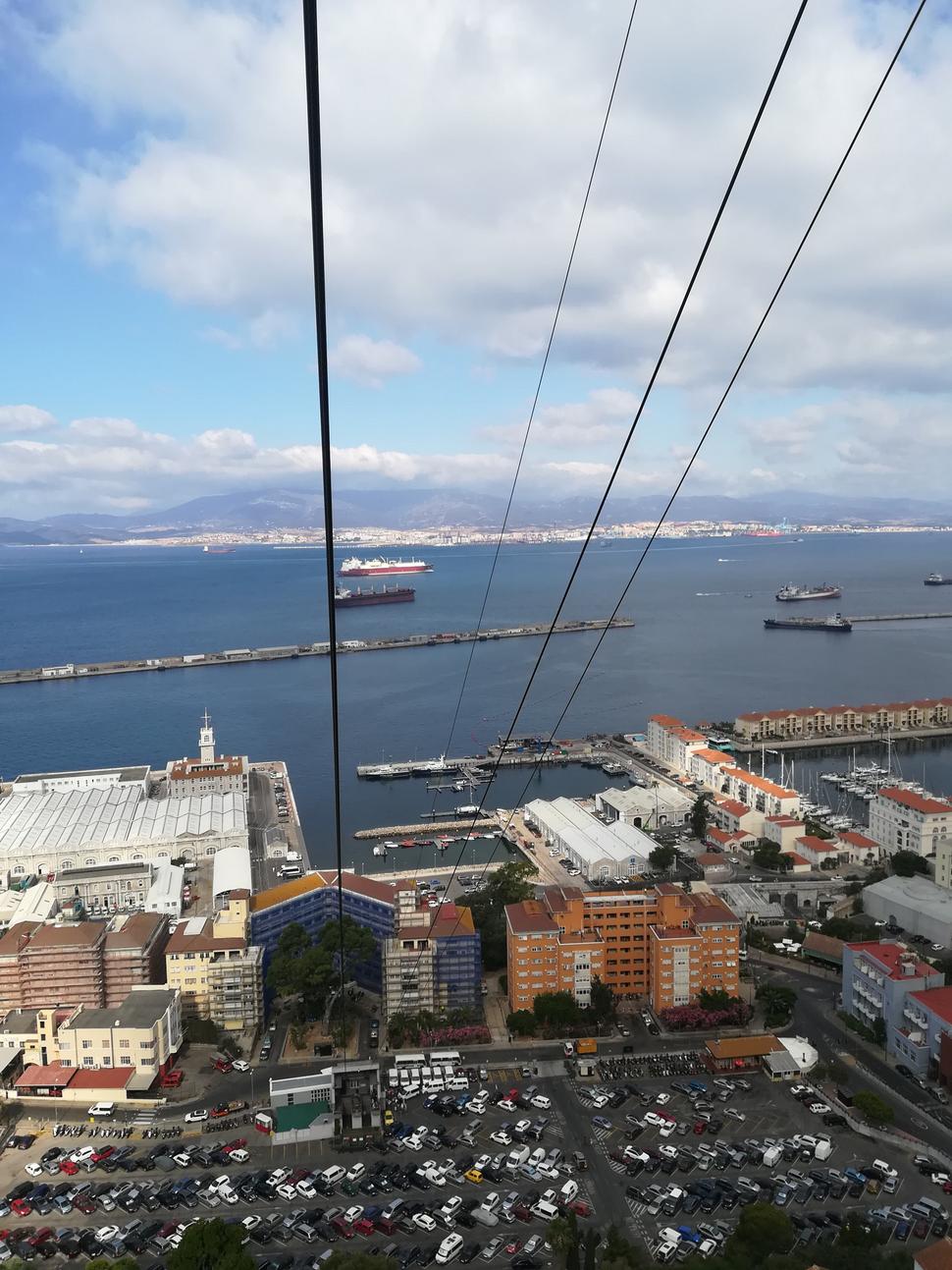 Pohľad z lanovky na Gibraltár