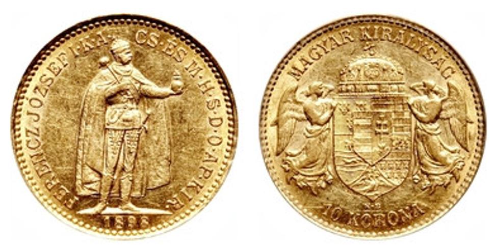 Zlatá uhorská 10 Koruna