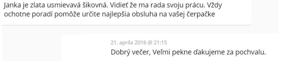 Hodnotenie čerpacej stanice: Marek, Nitra